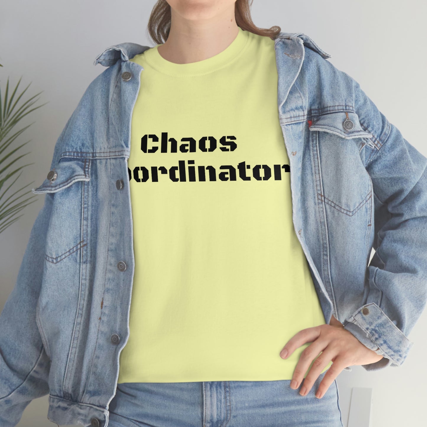 Coordinateur du chaos T-shirt en coton lourd Tailles unisexe Cadeau drôle Femme Homme