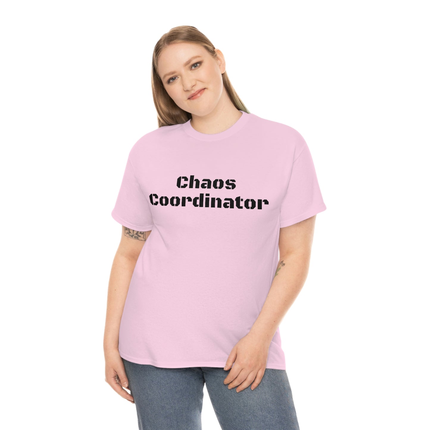 Coordinateur du chaos T-shirt en coton lourd Tailles unisexe Cadeau drôle Femme Homme