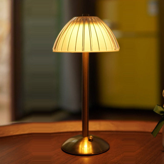 Crystal Brass Base Rechargeable Table Lamp