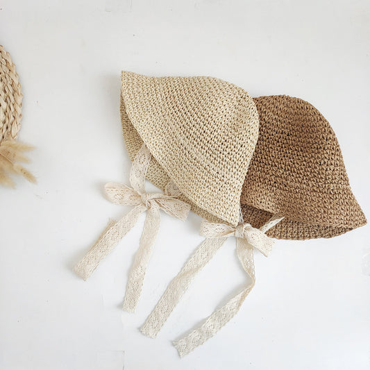 Fashion Baby and Toddler Straw Hat With Bow Detail