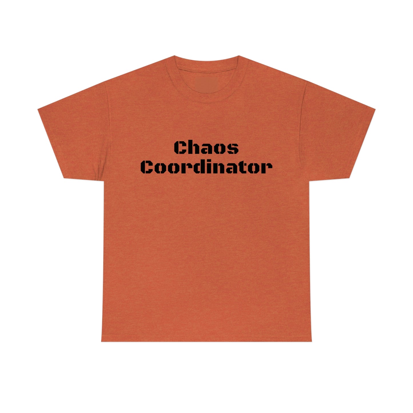 Coordinateur du chaos T-shirt en coton lourd Tailles unisexe Cadeau drôle Femme Homme