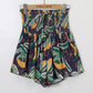 Vireous Backless Tropical Swimsuit and Swim Skirt