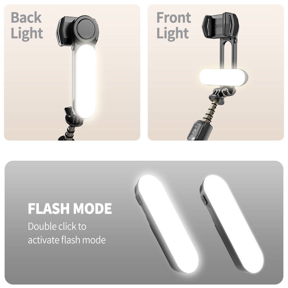 Lampe de remplissage et trépied avec stabilisateur de cardan multifonction portable avec télécommande