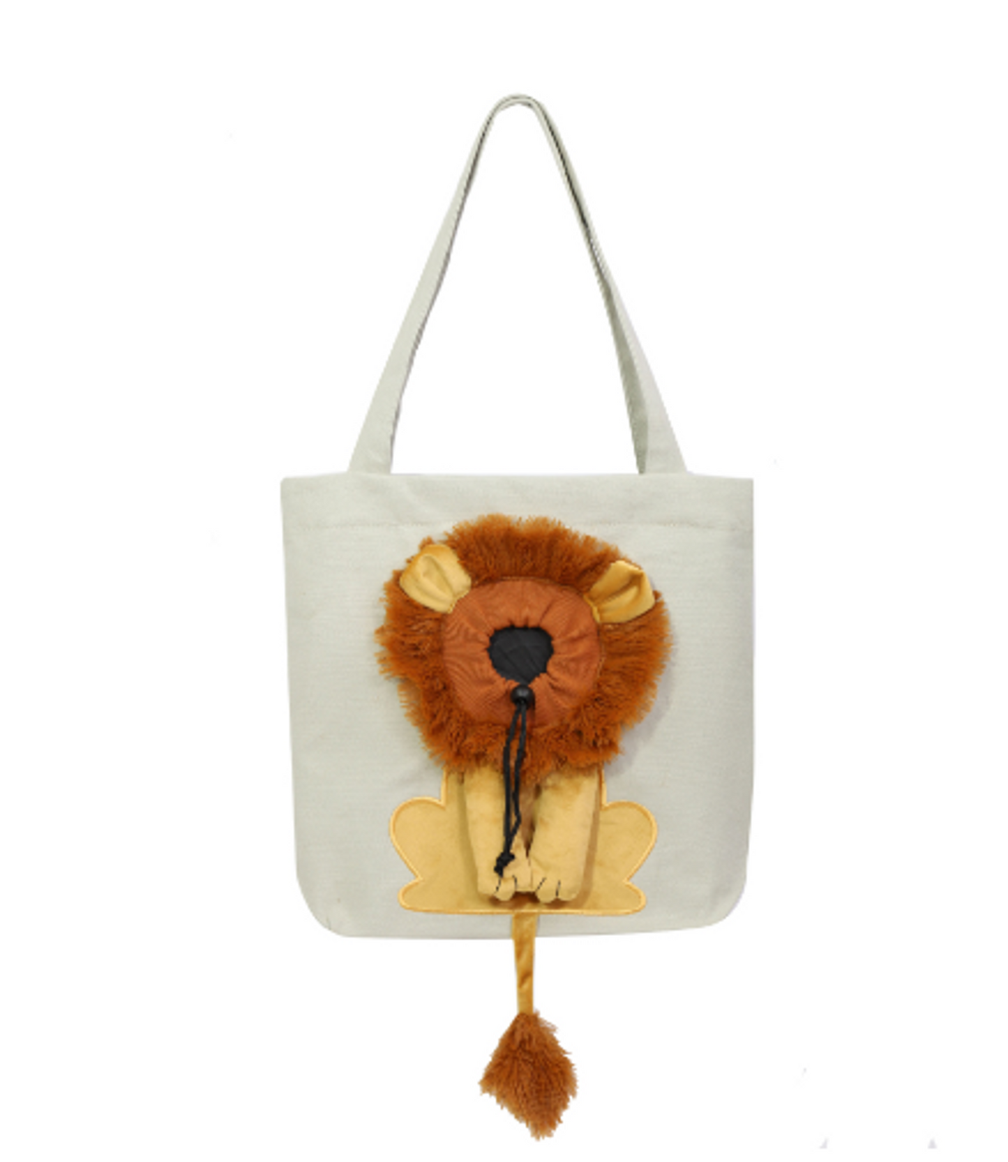 Sac de transport pour chat ou chien doux et respirant motif lion