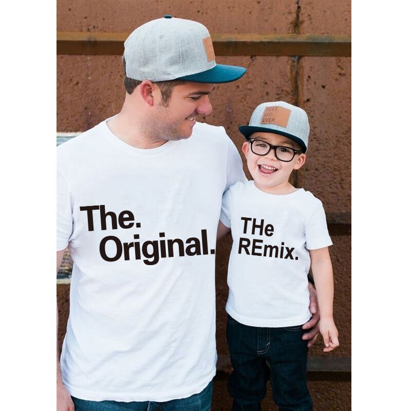 The Original and Remix Family Outfits Mom-Kid Dad-Kid T-Shirts