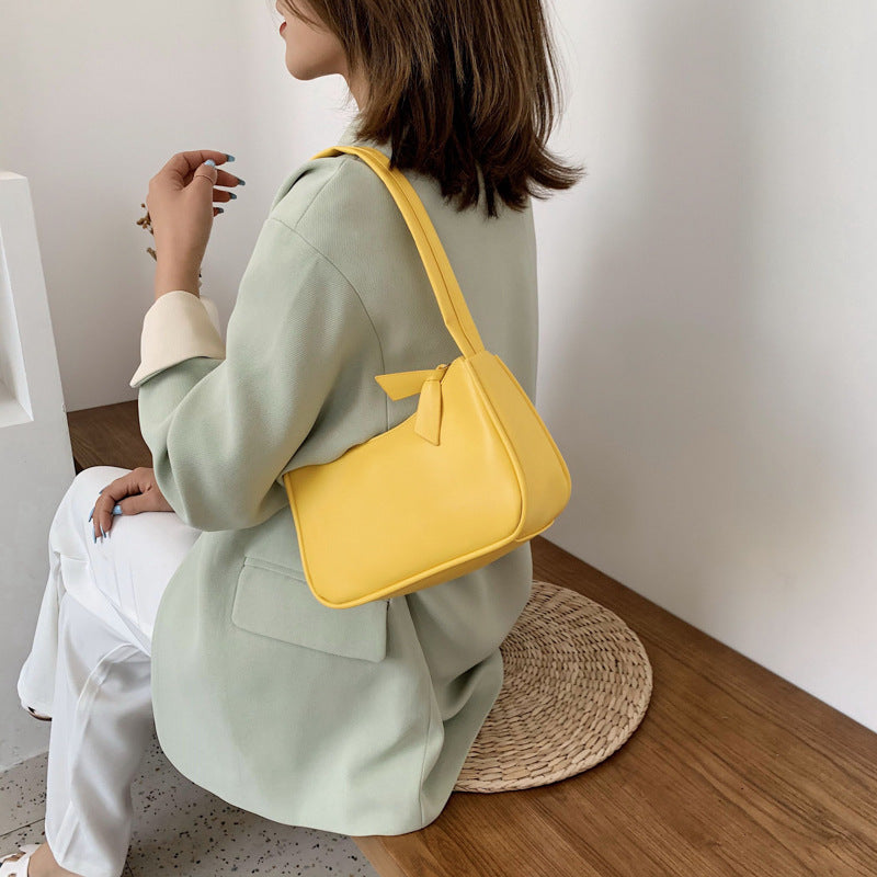 Vireous Small Yellow Retro Under Arm Women's Bag