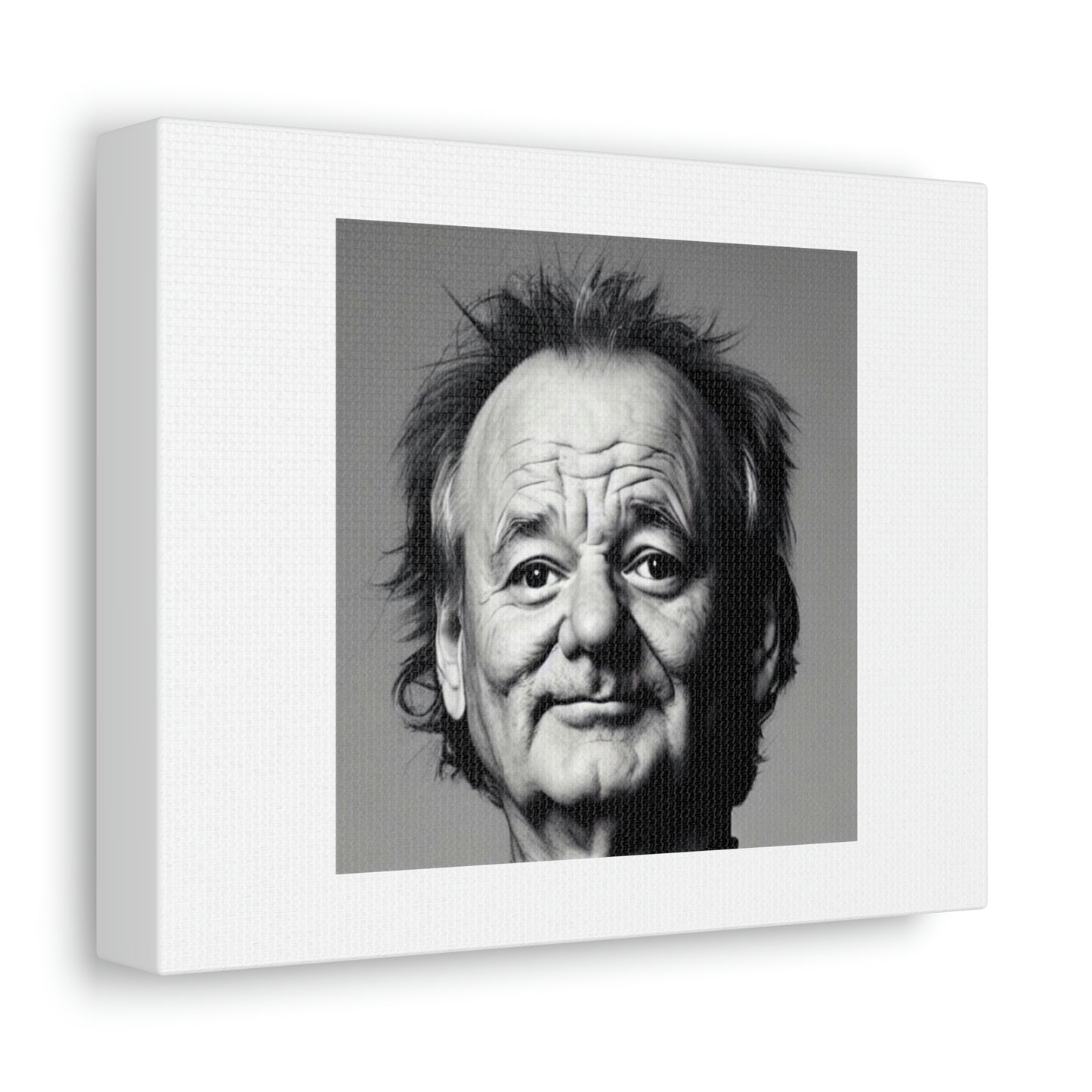 Bill Murray USA President Black And White Digital Art 'Designed by AI' on Canvas