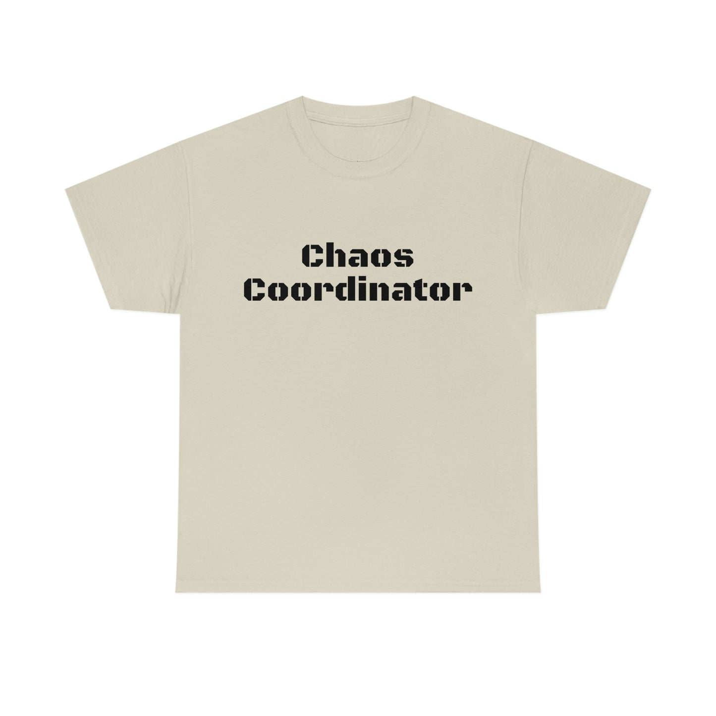 Coordinateur du chaos T-shirt en coton lourd Tailles unisexe Cadeau drôle Femme Homme