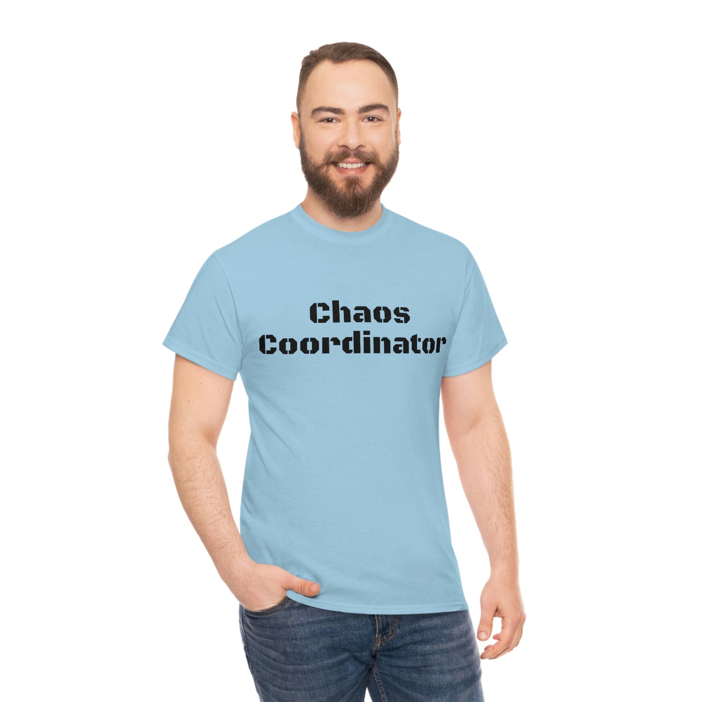 Coordinateur du chaos T-shirt en coton lourd Tailles unisexe Cadeau drôle Femme Homme