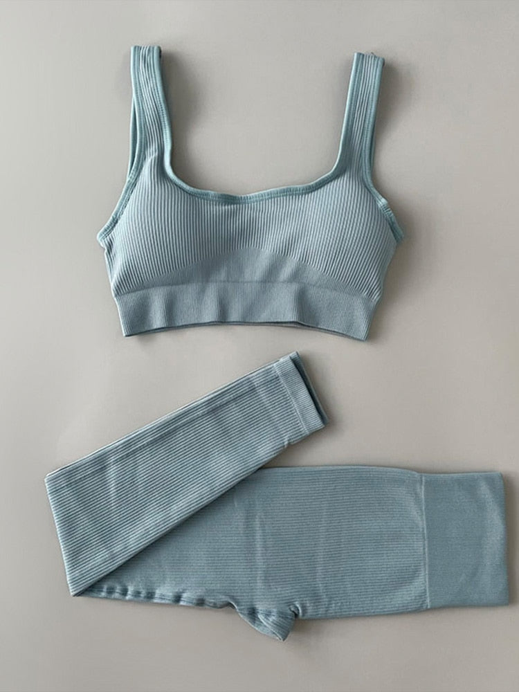 Ensemble de vêtements deux pièces de yoga classique pour femmes