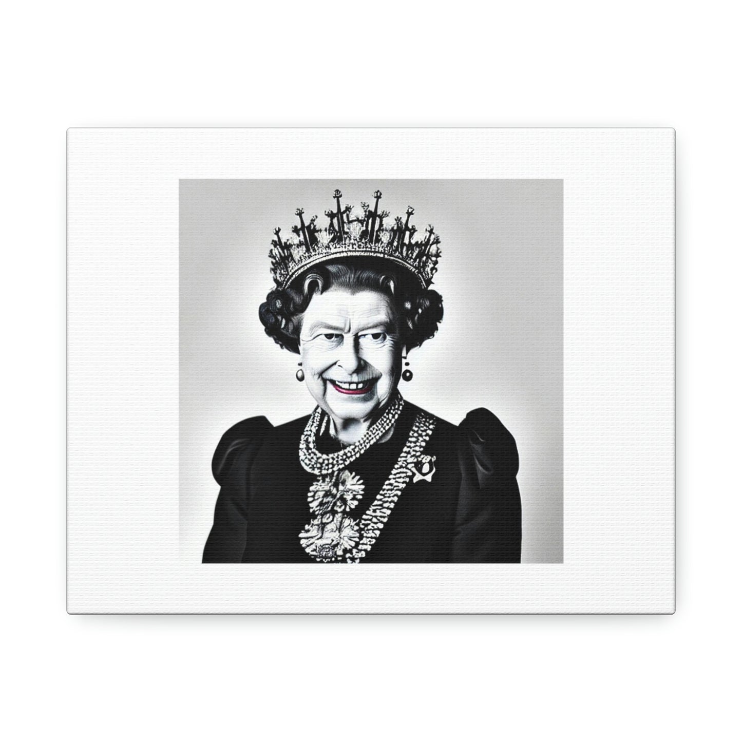 Queen Elizabeth Digital Art 'Designed by AI' sur toile satinée, étirée