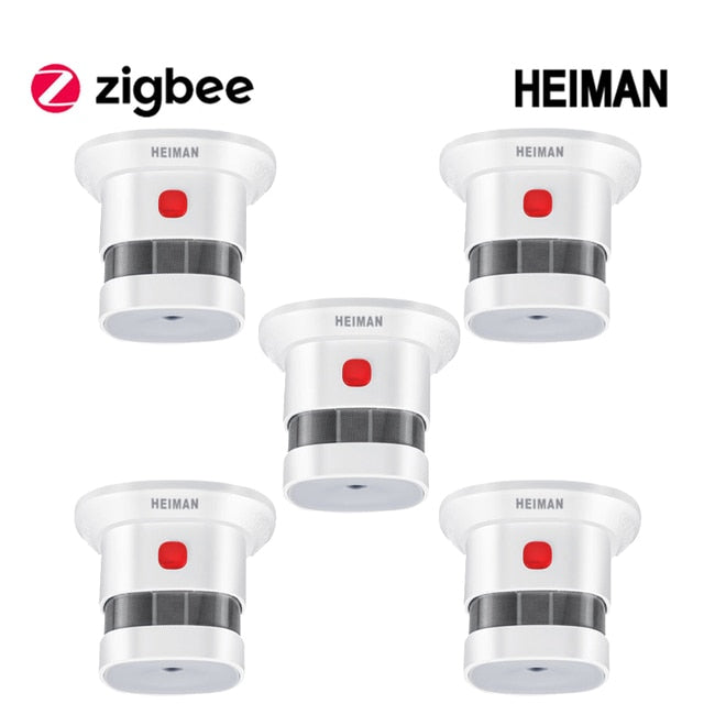 Heiman Zigbee Smoke Detector Smart Home System 2.4GHz High Sensitivity Safety Fire Prevention Smoke Sensor