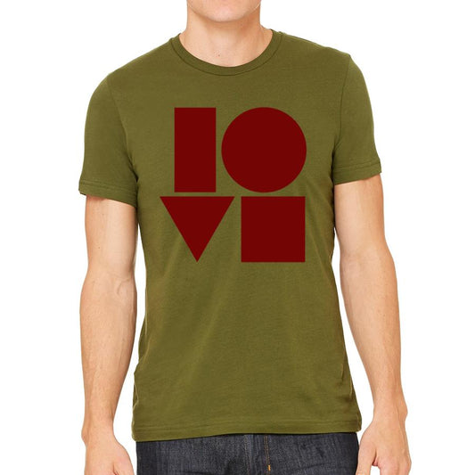 Love Block Design Cotton T-Shirt Inspirational