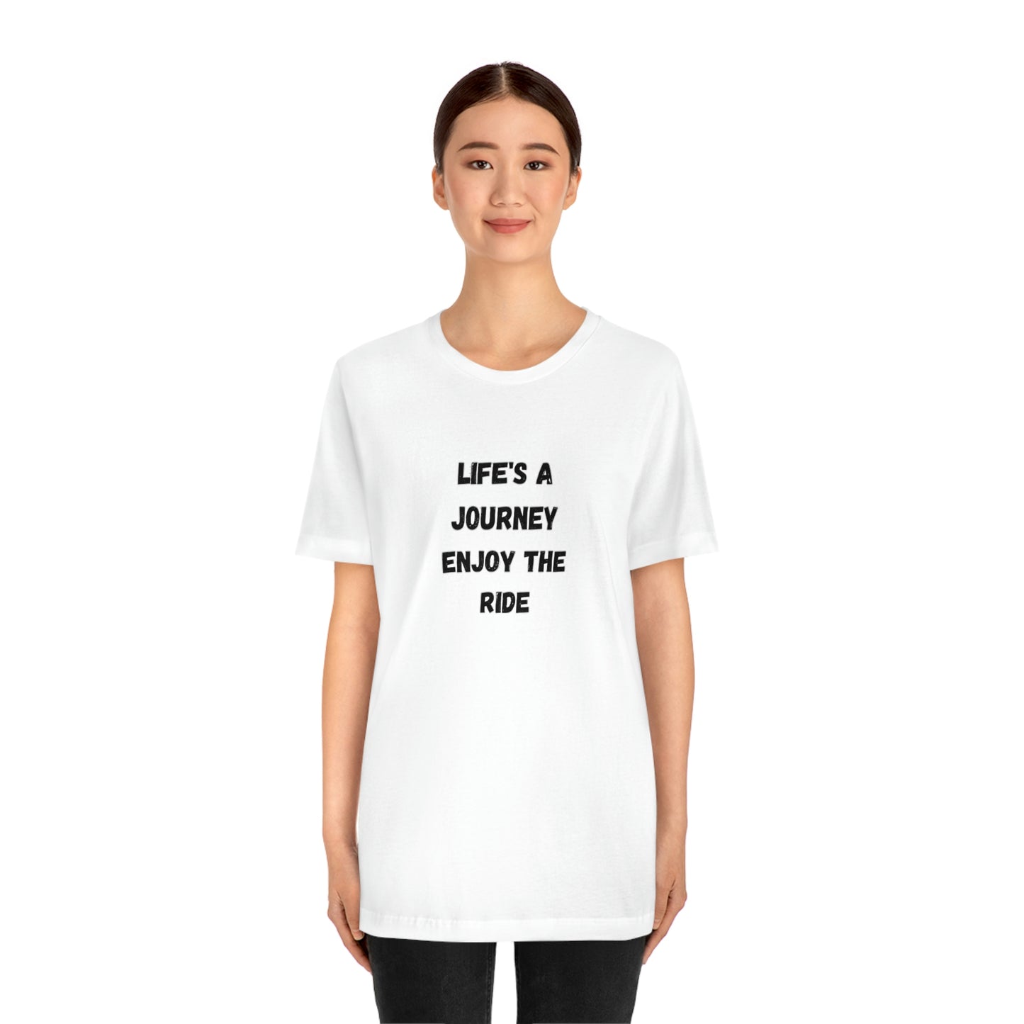 La vie est un voyage, profitez de la balade. T-shirt unisexe à manches courtes en jersey Homme Femme