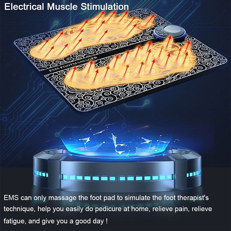 Bioelectric Rechargeable EMS Foot Massager Pad