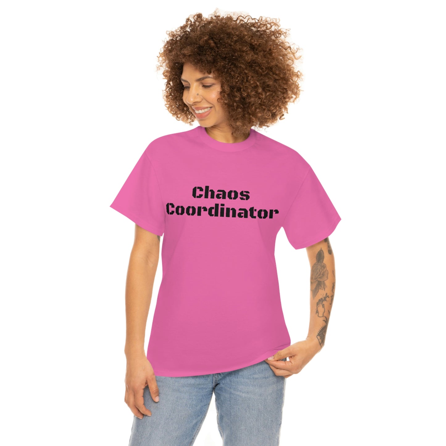 Coordinateur du chaos T-shirt en coton lourd Tailles unisexe Cadeau drôle Femme Homme