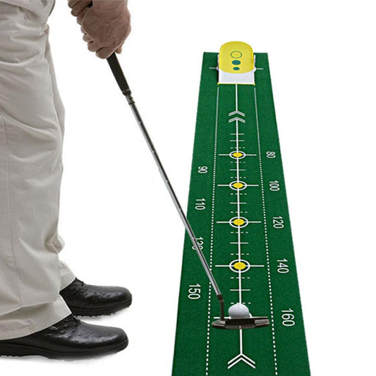 Entraîneur de Putt de Club de Golf professionnel Portable enroulable précis mettant en place un simulateur de tapis vert équipement d'aide à la formation intérieure et extérieure