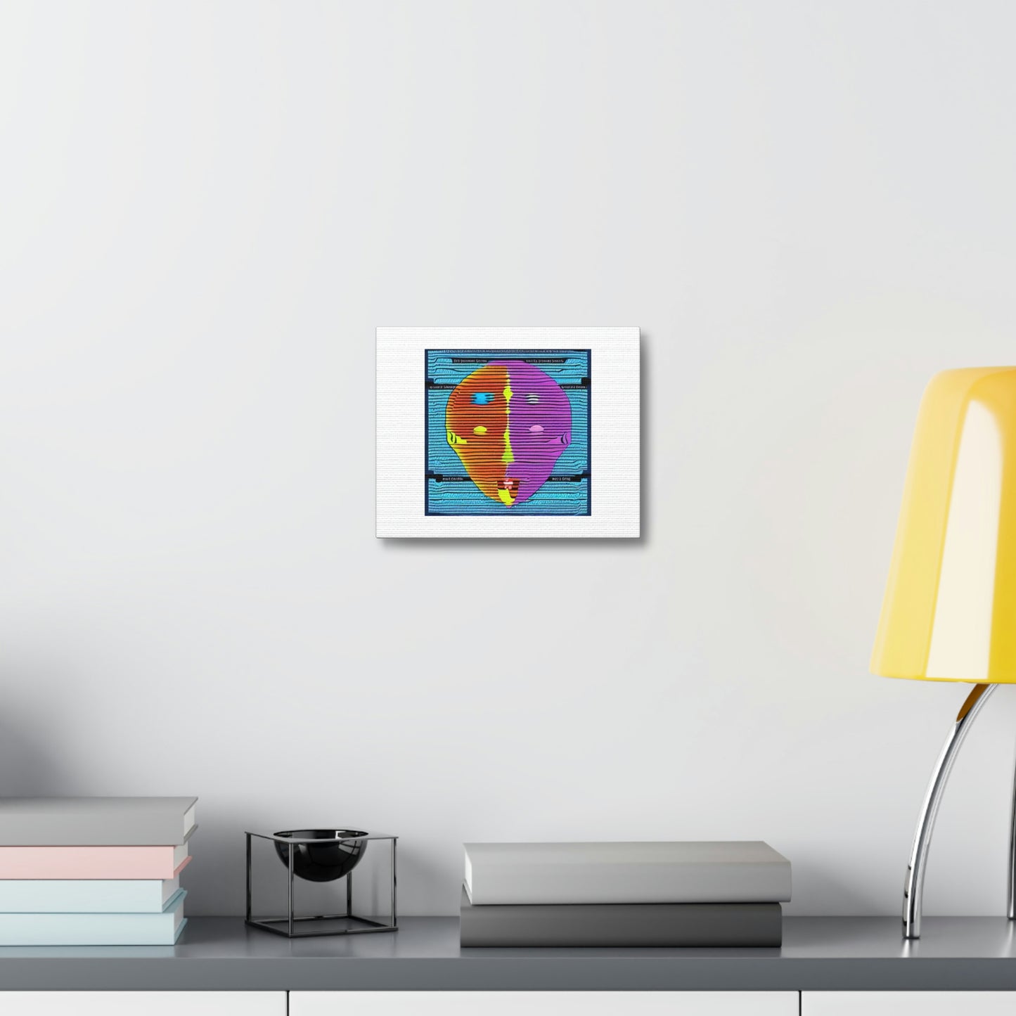 Mind Bending Graphic Digital Art 'Designed by AI' on Satin Canvas, Stretched