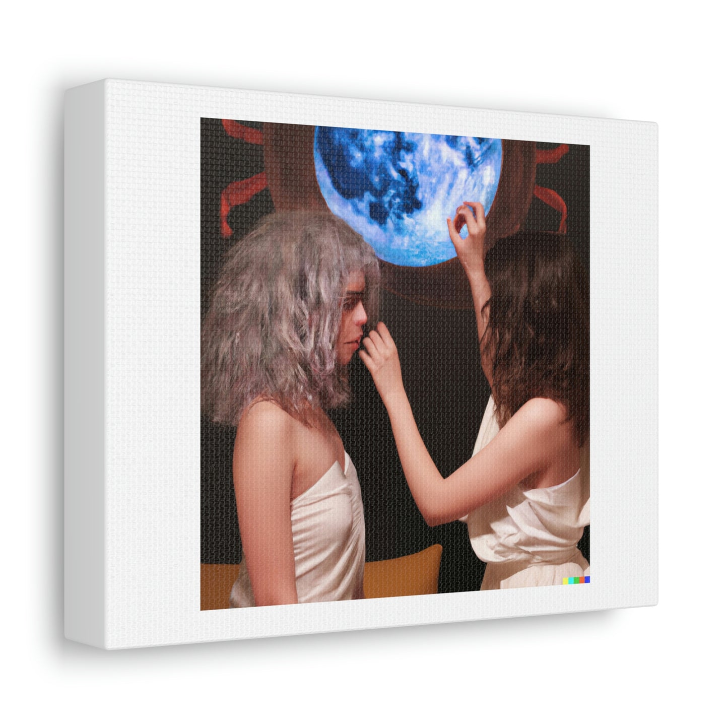 Recreation of the Mars and Venus Painting by Botticelli digital art 'Designed by AI' on Canvas