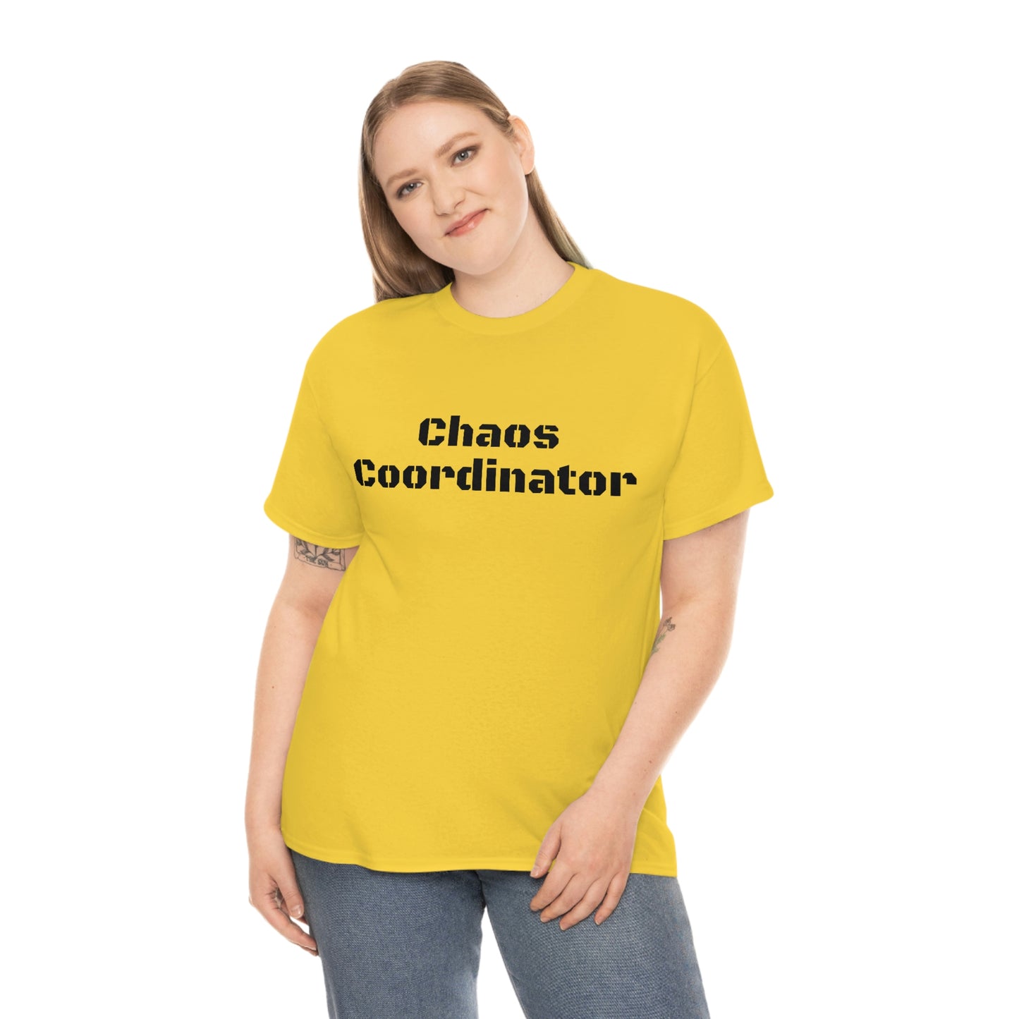 Coordinateur du chaos T-shirt en coton lourd Tailles unisexe Cadeau drôle Femme Homme