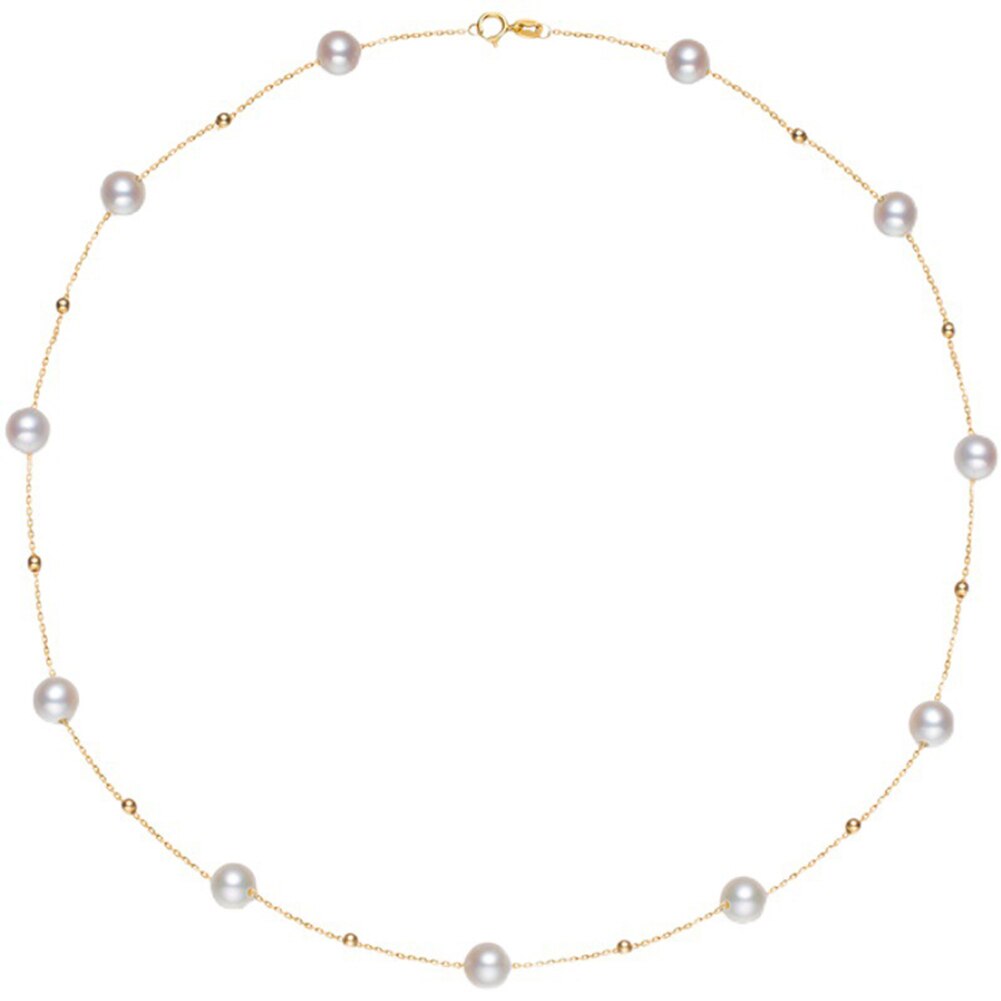 Gold Pendant Pearl Choker Necklace