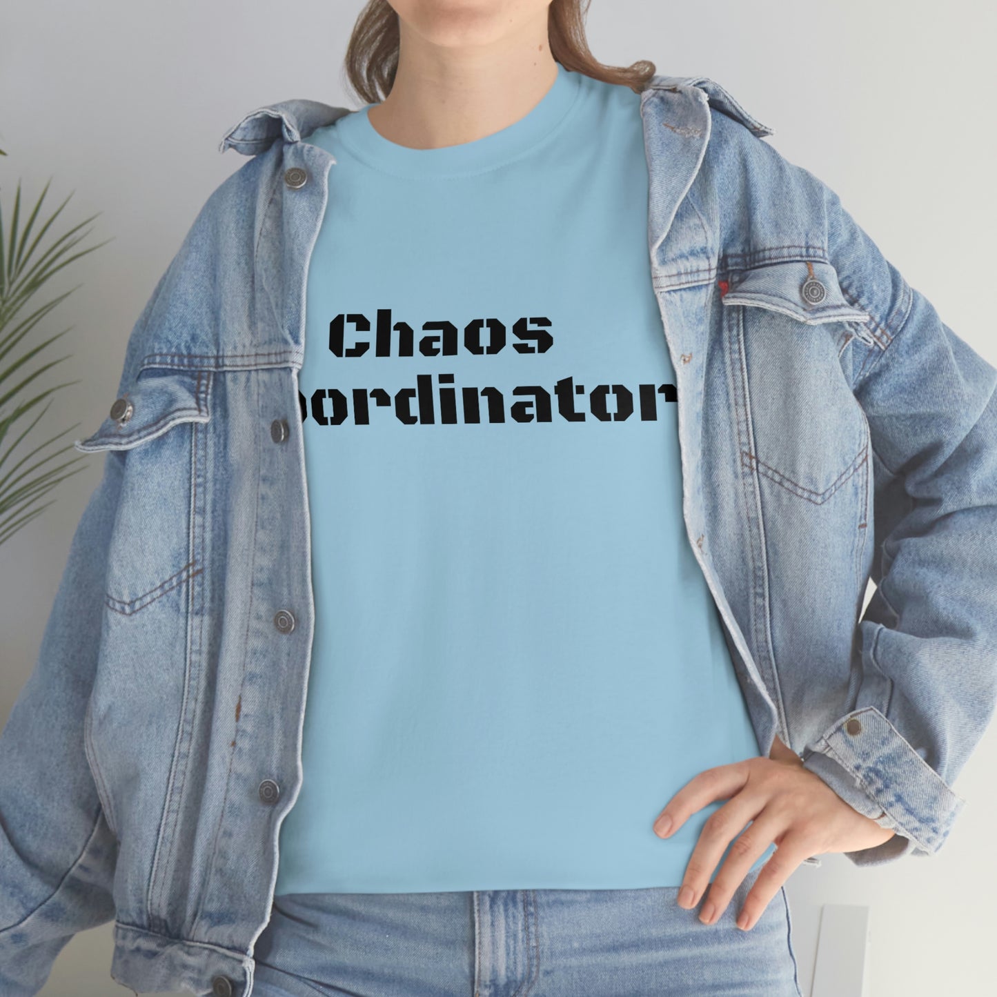 Coordinateur du chaos T-shirt en coton lourd Tailles unisexe Cadeau drôle Femme Homme