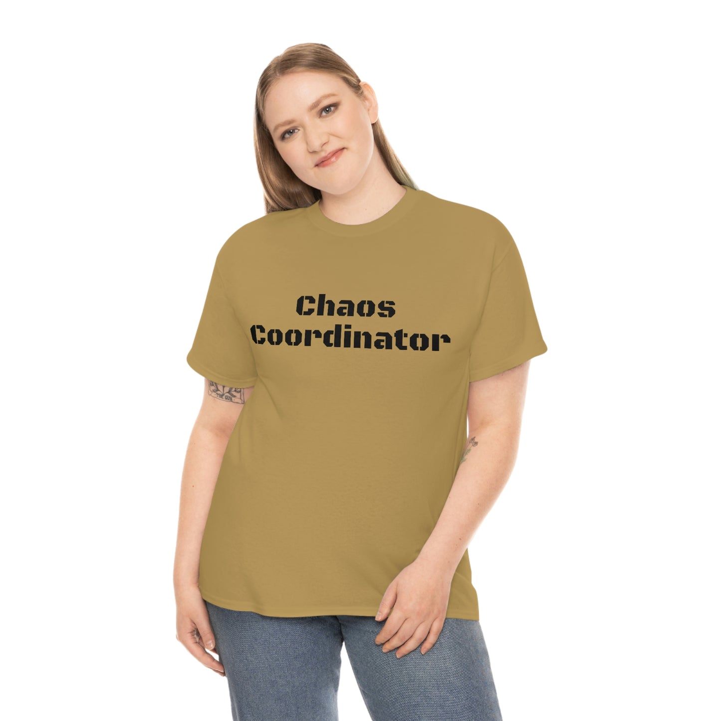 Coordinateur du chaos T-shirt en coton lourd Tailles unisexe Cadeau drôle Femme Homme