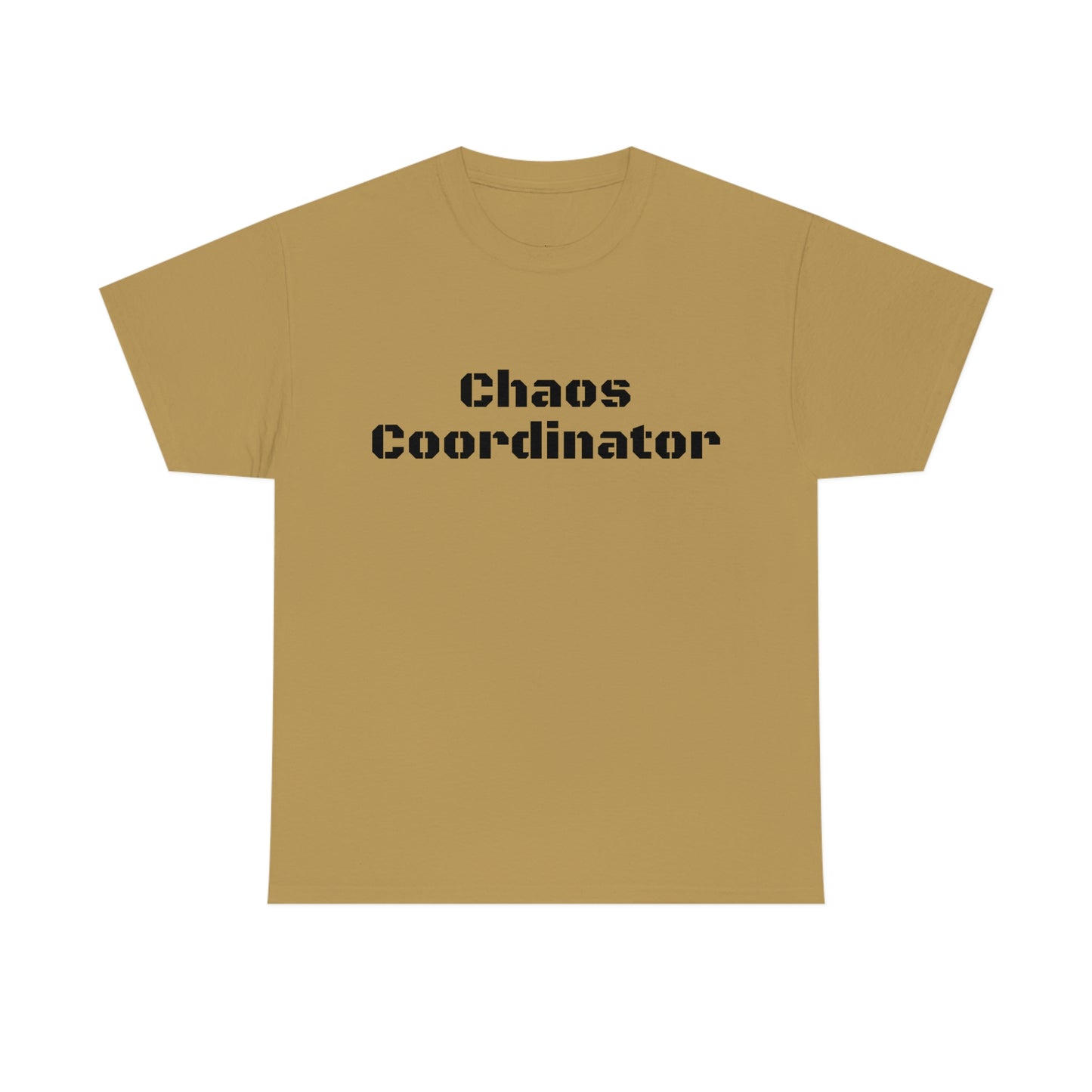 Coordinateur du chaos T-shirt en coton lourd Tailles unisexe Cadeau drôle Femme Homme