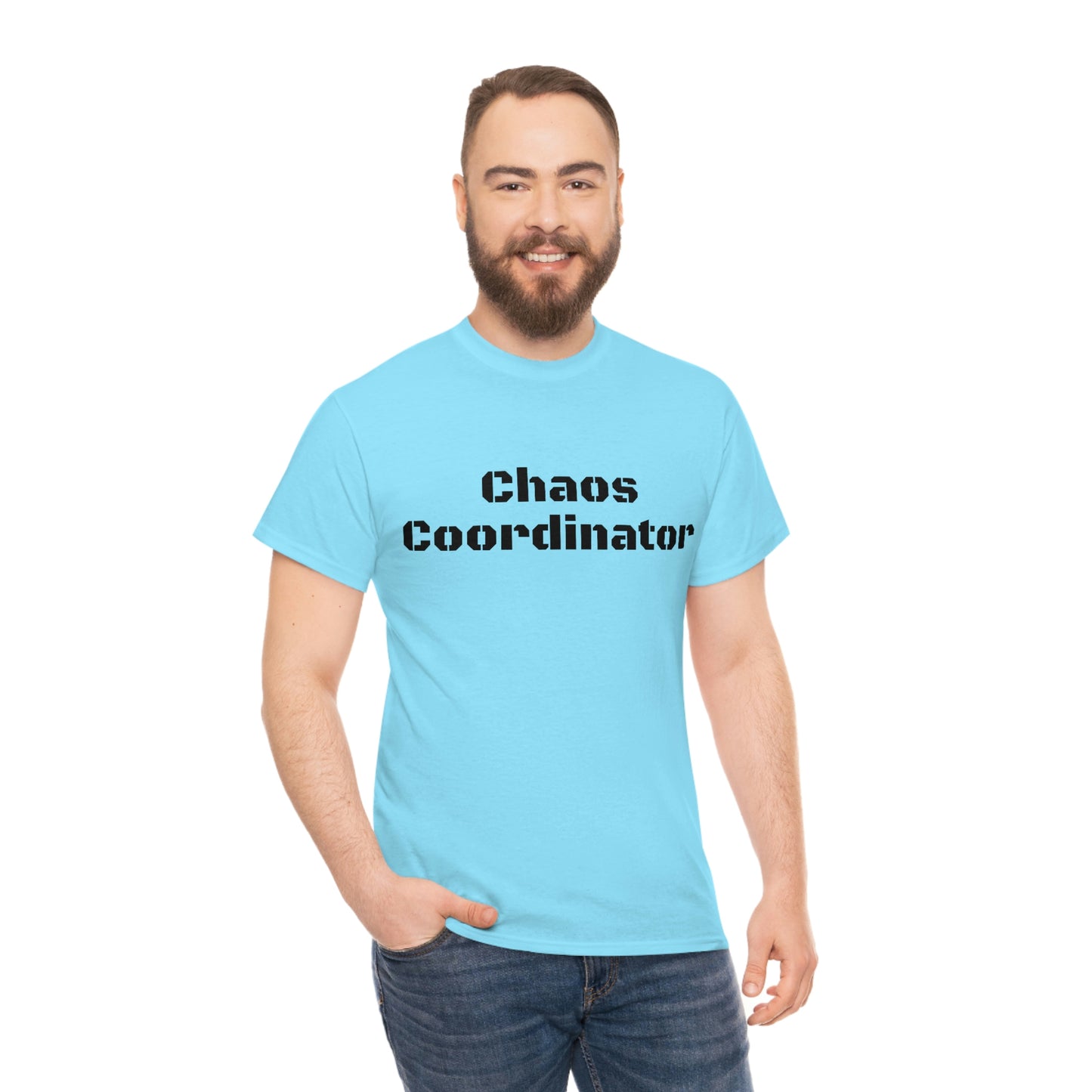 Coordinateur du chaos T-shirt en coton lourd Tailles unisexe Cadeau drôle Femme Homme