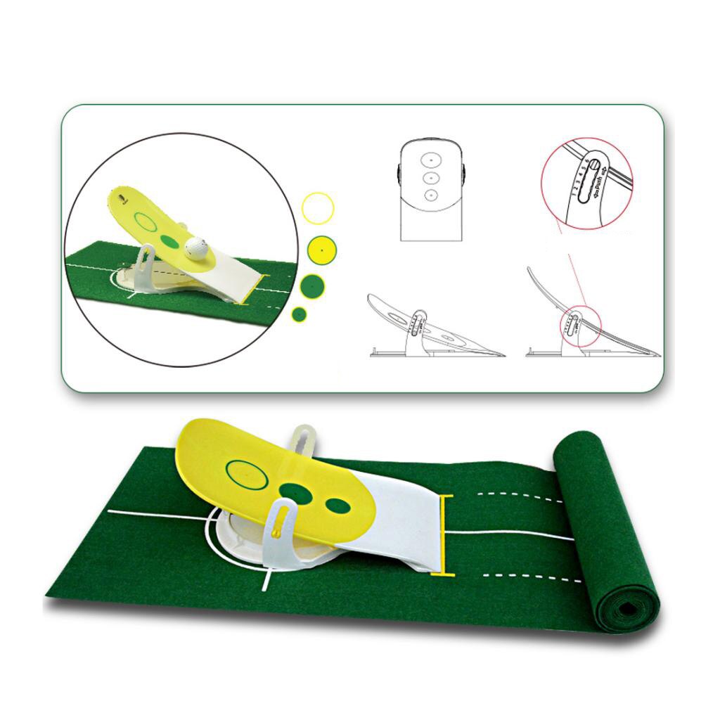 Entraîneur de Putt de Club de Golf professionnel Portable enroulable précis mettant en place un simulateur de tapis vert équipement d'aide à la formation intérieure et extérieure