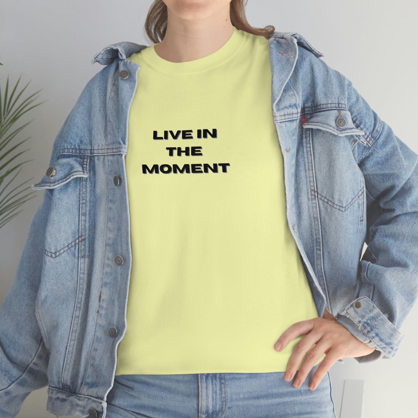 Live In The Moment ヘビーコットン Tシャツ ユニセックスサイズ 面白い レディース メンズ