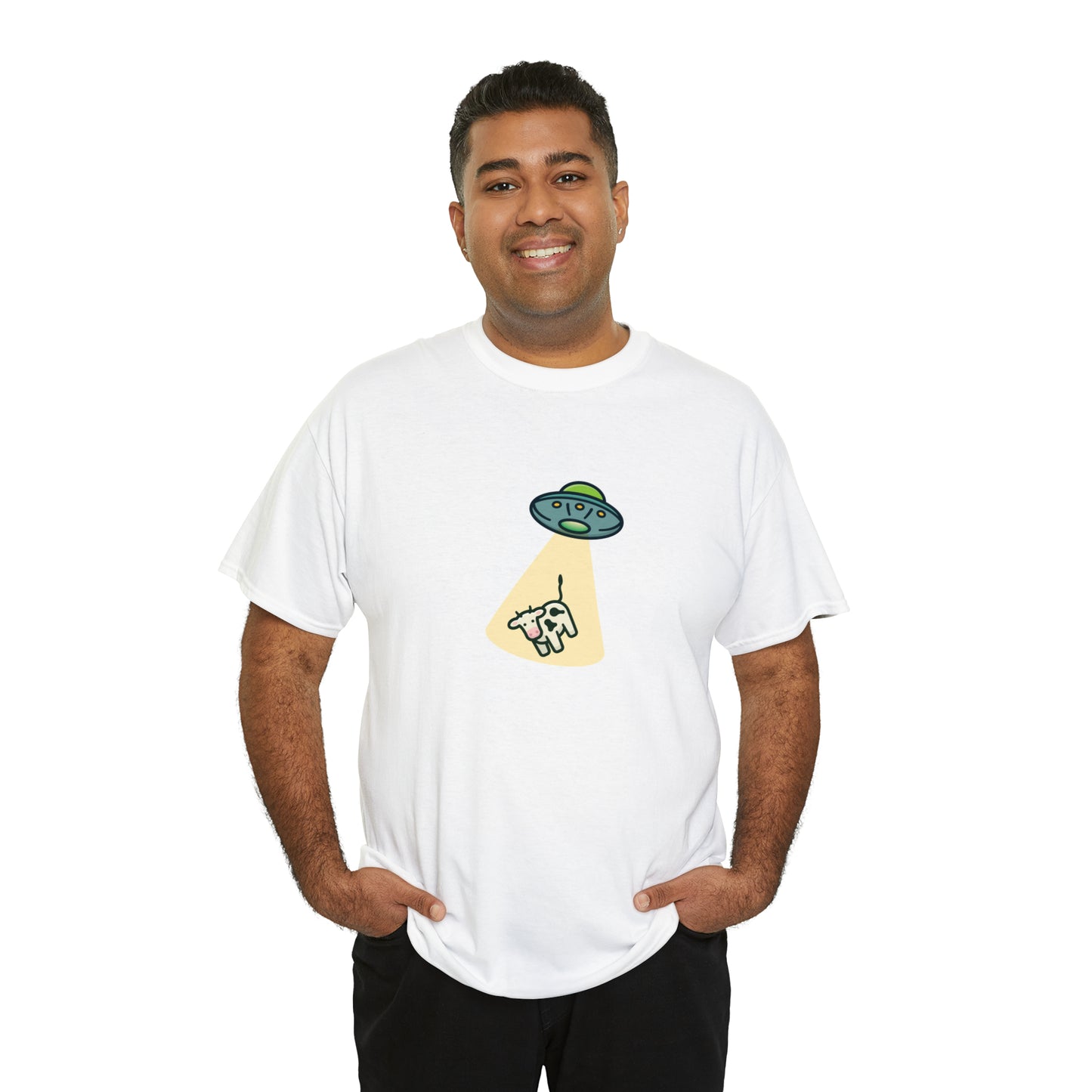 UFO Cow Abduction: Beam Up the Bovines Cotton T-Shirt