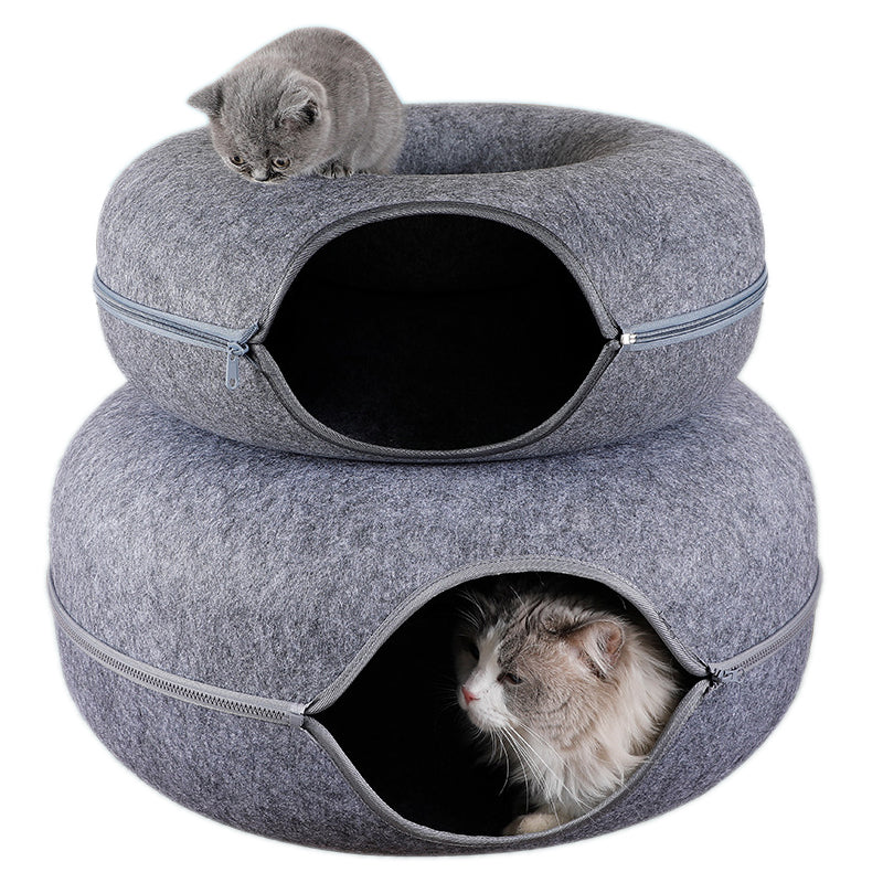 Donut Chat et Chien Tunnel Maison Empilable