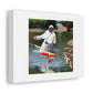 Pope Francis Swimming In A Pond Digital Art 'Designed by AI' on Satin Canvas