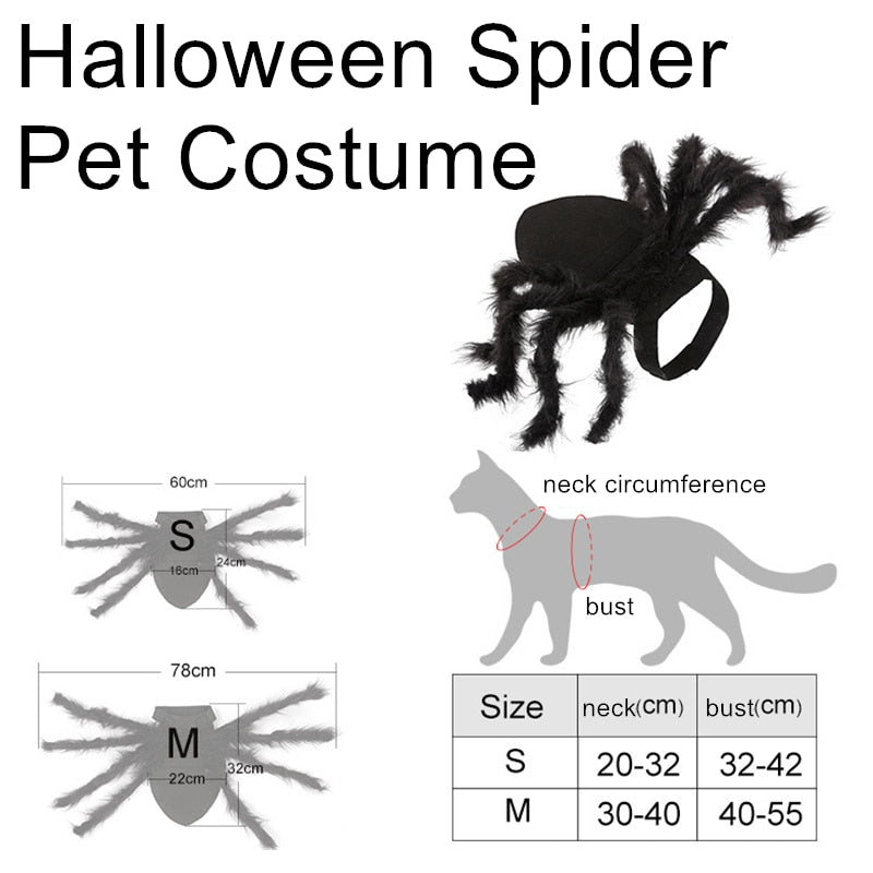 Spider Costume for Pets Halloween and Party Games