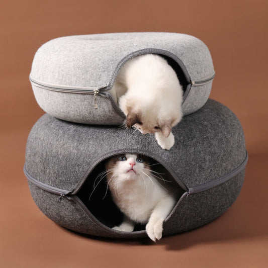 Doughnut Cat and Dog Tunnel Stacking House