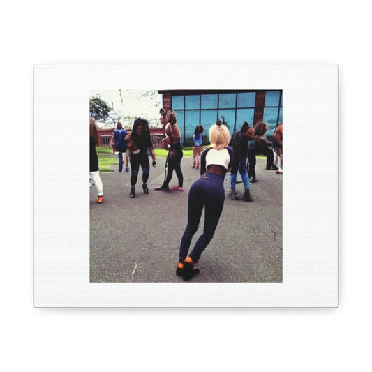 Twerking parmi nous Art numérique 'conçu par AI' sur toile satinée, étirée