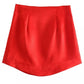 Vireous Classic Satin Short Skirt