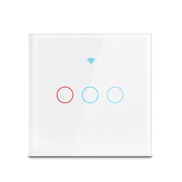 Tuya Smart Life Home House Assistant virtuel Wi-Fi Interrupteur mural à distance sans fil Commande vocale Capteur tactile Interrupteurs de lumière LED Alexa Google Home 220V