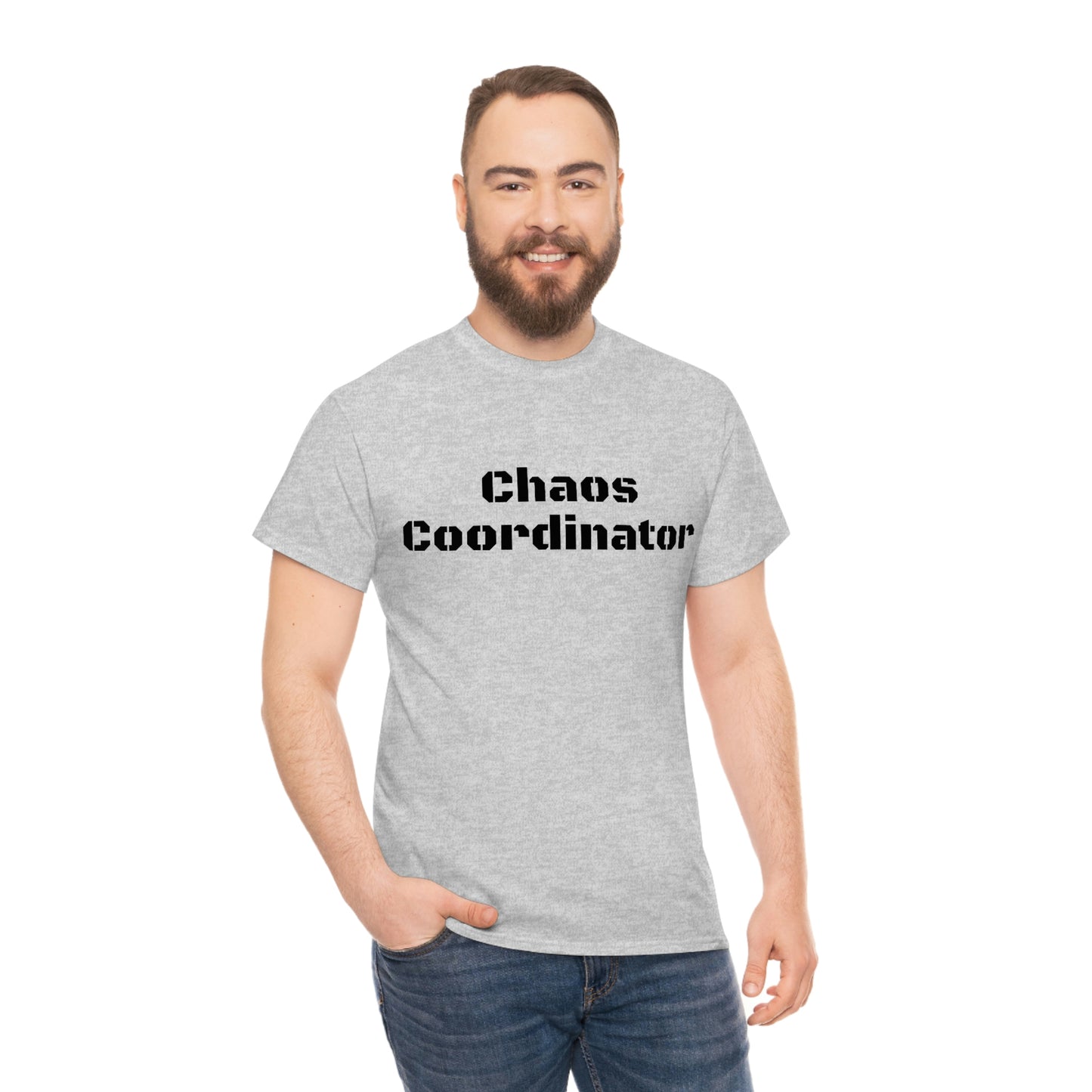 Coordinateur du chaos T-shirt en coton lourd Tailles unisexe Cadeau drôle Femme Homme