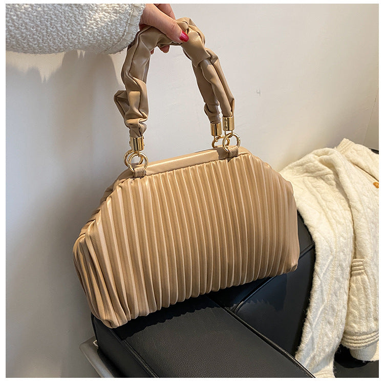 Vertical Textured Stripes Small Candy Colour Handbag