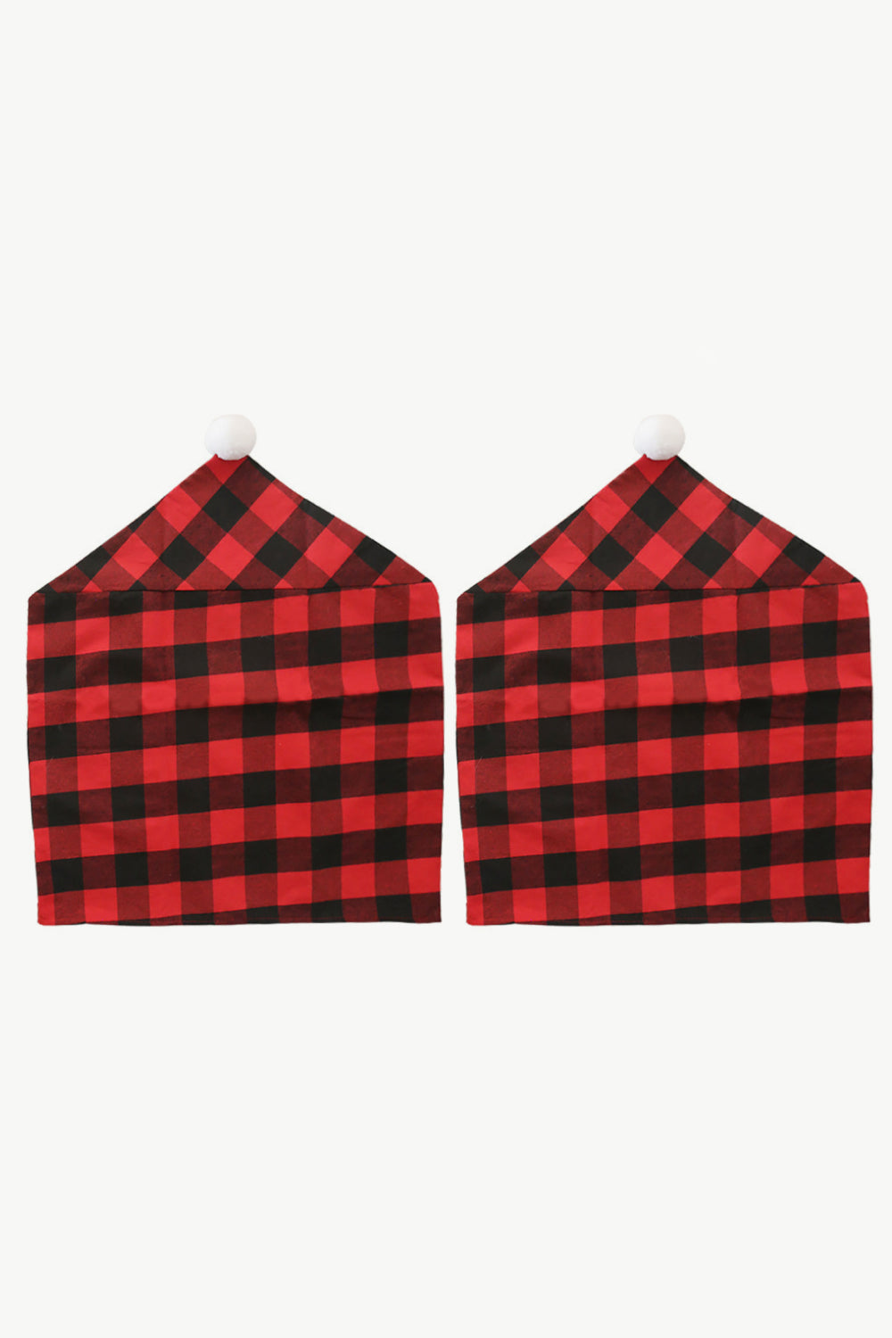 Two-Pack Christmas Plaid Chair Covers