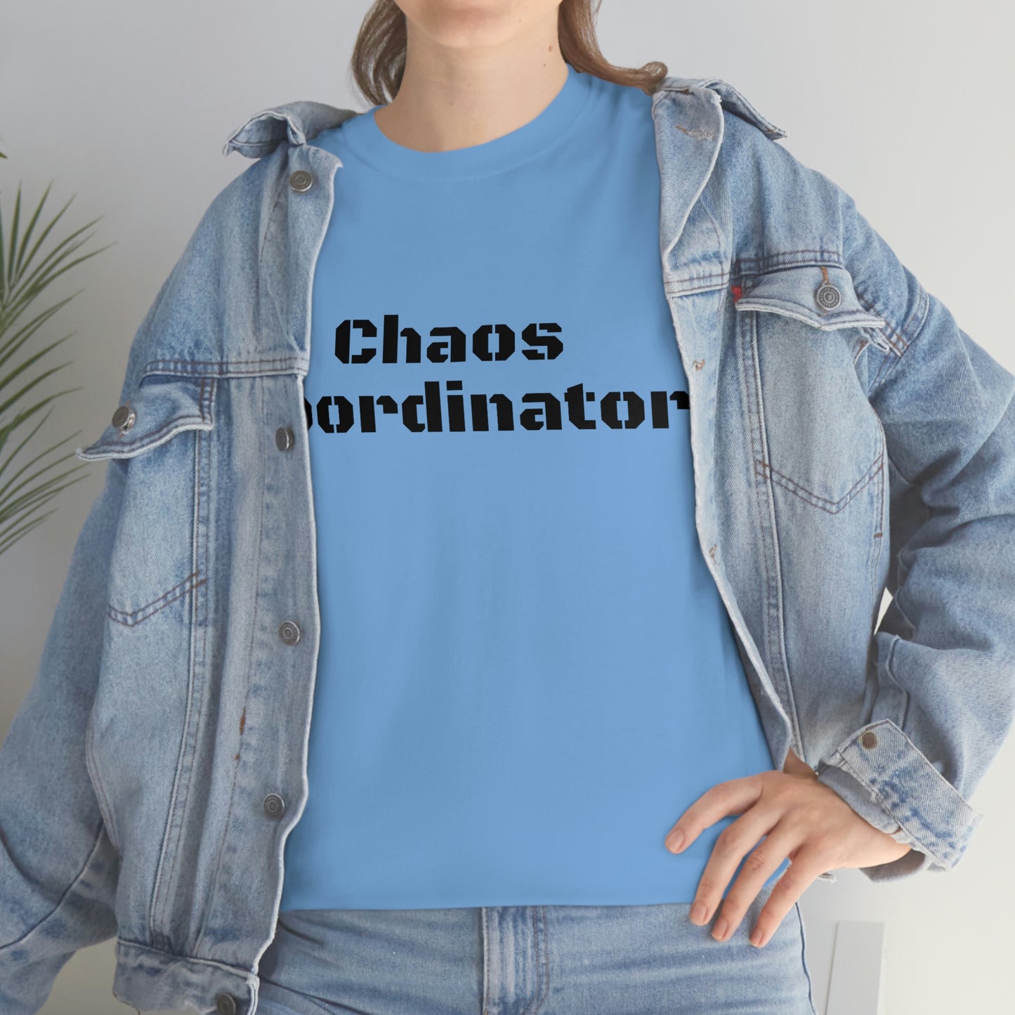 Coordinateur du chaos T-shirt en coton lourd Tailles unisexe Cadeau drôle Femme Homme