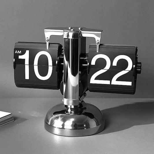 Classical Mechanical Table Clock Rolodex Style