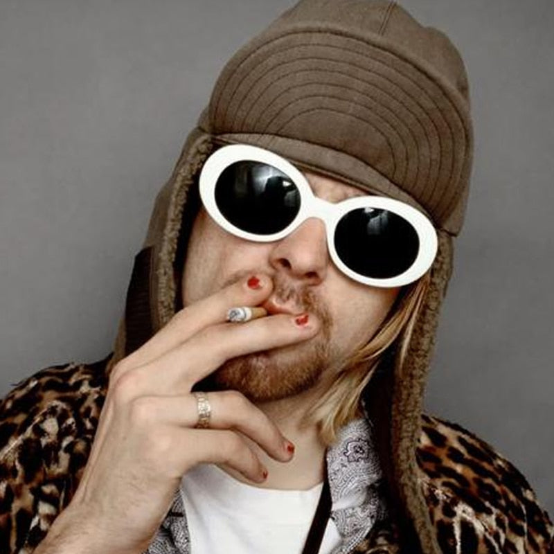 Kurt Cobain Retro Oval Festival Sunglasses