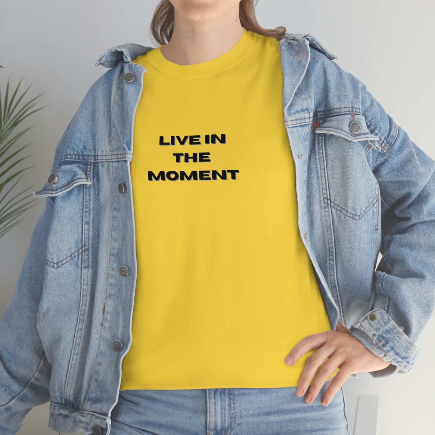 Live In The Moment ヘビーコットン Tシャツ ユニセックスサイズ 面白い レディース メンズ