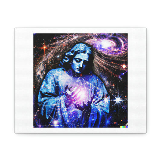 God Creating The Universe Digital Art 'Designed by AI' on Satin Canvas