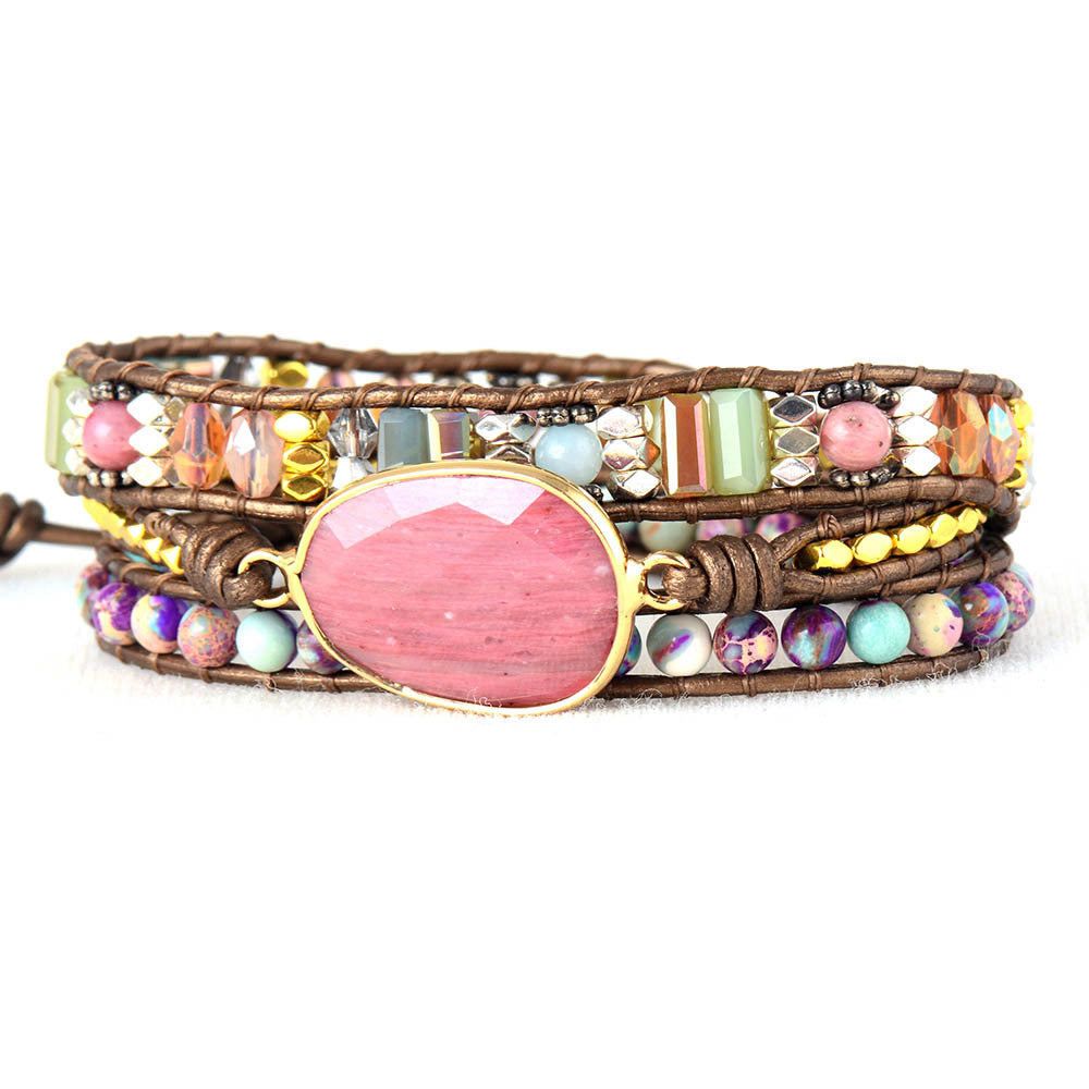 Bohemian Multi-Layer Beaded Natural Gemstone Women's Bracelet